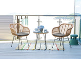 Antibes 1.0 Patio 2-Person Seating Group with End Table with Grey Cushions by Manhattan Comfort at Eve Furniture