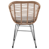 Antibes 1.0 Patio 2-Person Seating Group with End Table with Grey Cushions by Manhattan Comfort at Eve Furniture