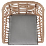 Antibes 1.0 Patio 2-Person Seating Group with End Table with Grey Cushions by Manhattan Comfort at Eve Furniture