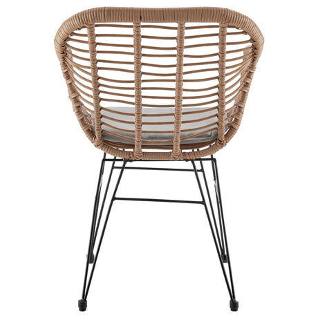 Antibes 1.0 Patio 2-Person Seating Group with End Table with Grey Cushions by Manhattan Comfort at Eve Furniture