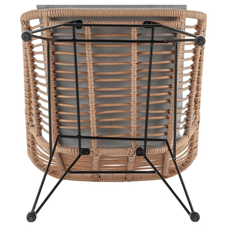 Antibes 1.0 Patio 2-Person Seating Group with End Table with Grey Cushions by Manhattan Comfort at Eve Furniture