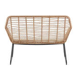 Antibes 2.0 Patio 4-Person Conversation Set with Coffee Table with Cream Cushions by Manhattan Comfort at Eve Furniture