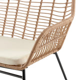 Antibes 2.0 Patio 4-Person Conversation Set with Coffee Table with Cream Cushions by Manhattan Comfort at Eve Furniture