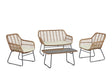 Antibes 2.0 Patio 4-Person Conversation Set with Coffee Table with Cream Cushions by Manhattan Comfort at Eve Furniture