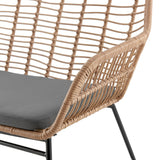 Antibes 2.0 Patio 4-Person Conversation Set with Coffee Table with Grey Cushions by Manhattan Comfort at Eve Furniture