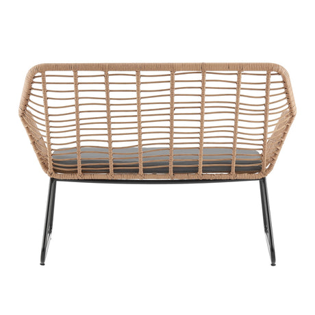 Antibes 2.0 Patio 4-Person Conversation Set with Coffee Table with Grey Cushions by Manhattan Comfort at Eve Furniture