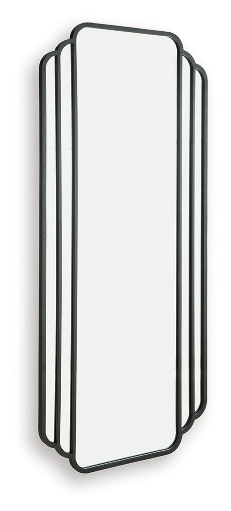 Antigone Black Floor Mirror by Ashley at Eve Furniture