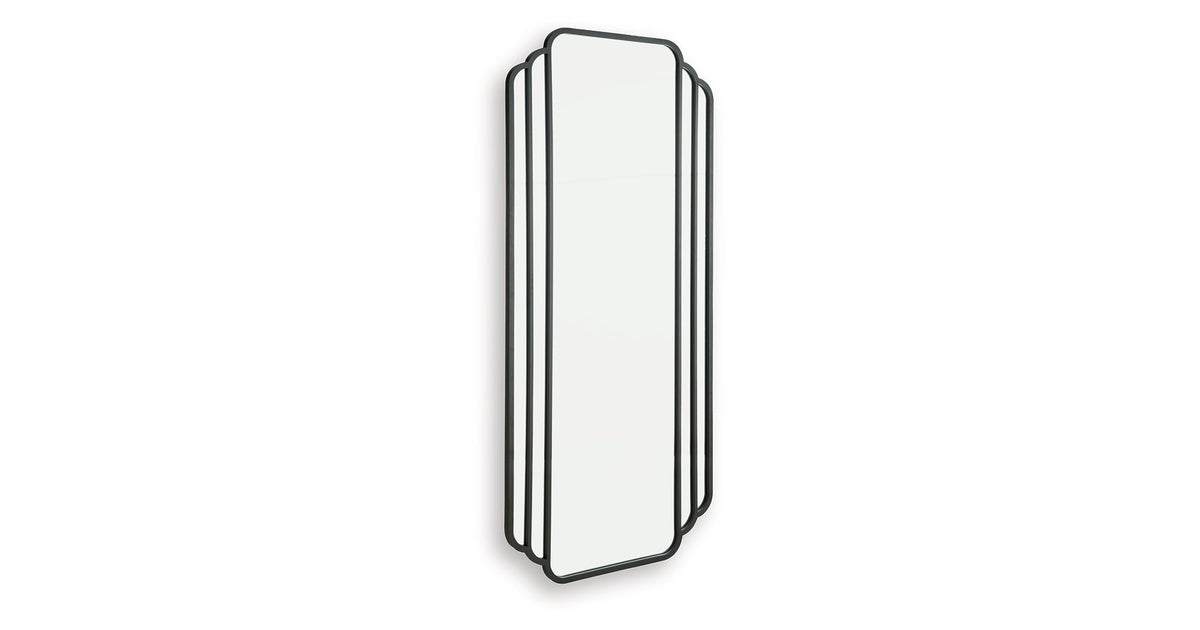 Antigone Black Floor Mirror by Ashley at Eve Furniture