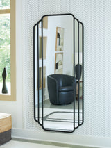 Antigone Black Floor Mirror by Ashley at Eve Furniture