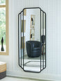Antigone Black Floor Mirror by Ashley at Eve Furniture
