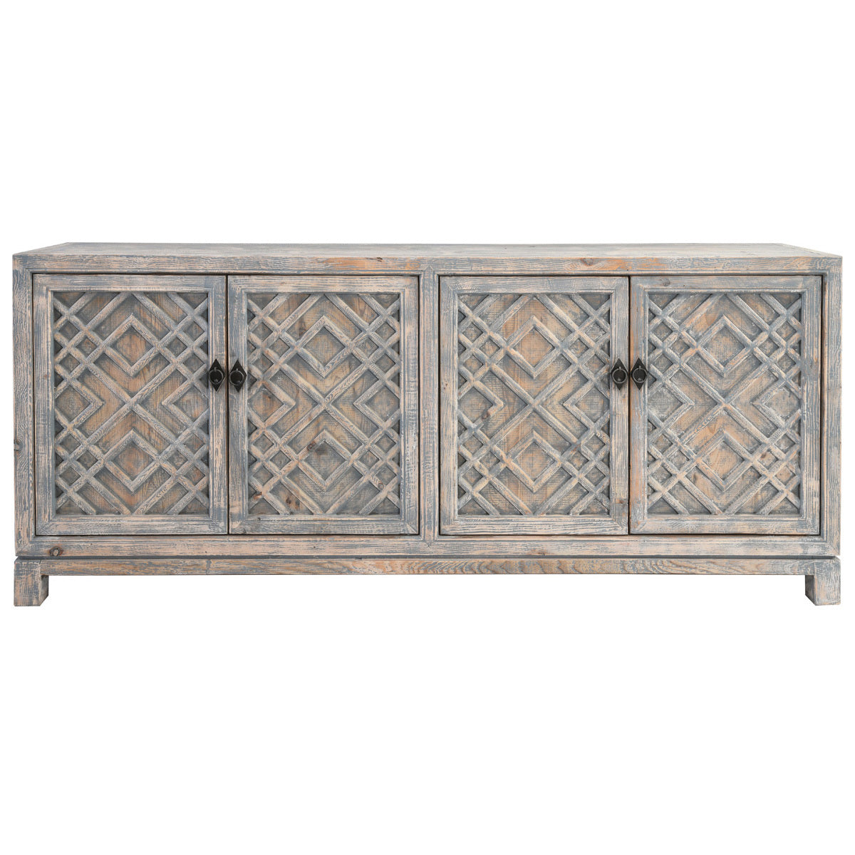 Antigua 4 Door Cabinet - Timeworn Gray by Classic Home at Eve Furniture