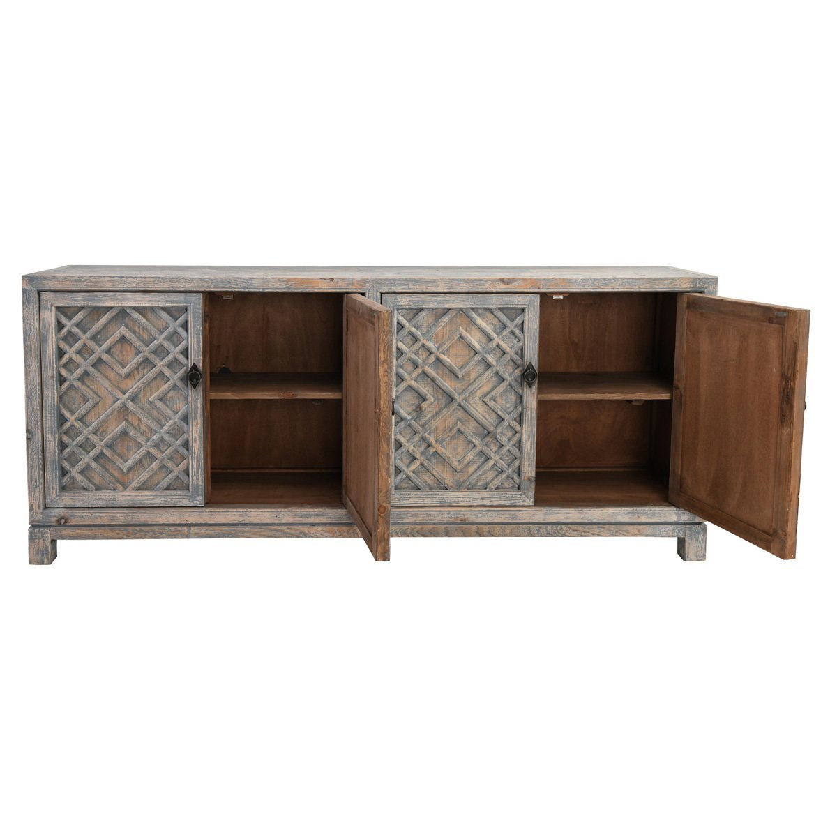 Antigua 4 Door Cabinet - Timeworn Gray by Classic Home at Eve Furniture