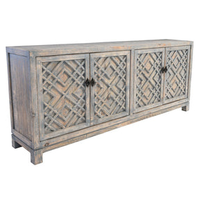 Antigua 4 Door Cabinet - Timeworn Gray by Classic Home at Eve Furniture