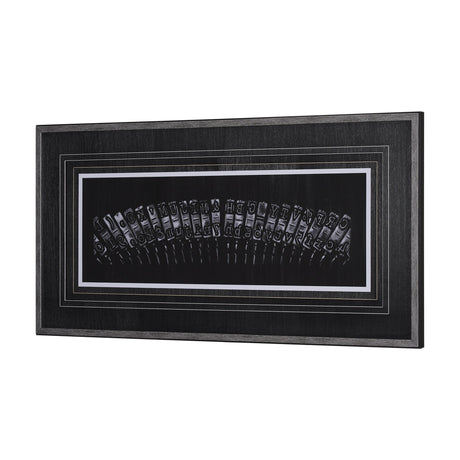 Antique Typewriter Bars by Ethan Harper Hand Embellished Textured Framed Photo Art Print Matted unde by Mercana at Eve Furniture
