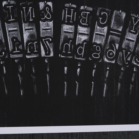 Antique Typewriter Bars by Ethan Harper Hand Embellished Textured Framed Photo Art Print Matted unde by Mercana at Eve Furniture