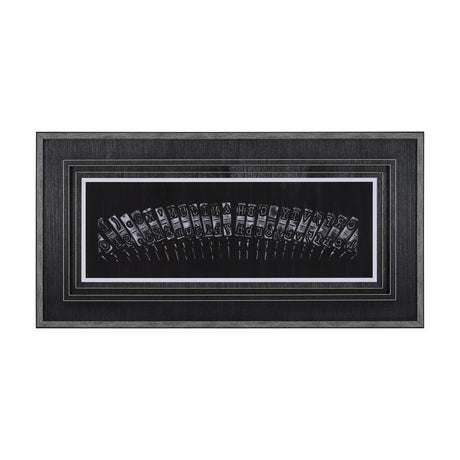 Antique Typewriter Bars by Ethan Harper Hand Embellished Textured Framed Photo Art Print Matted unde by Mercana at Eve Furniture