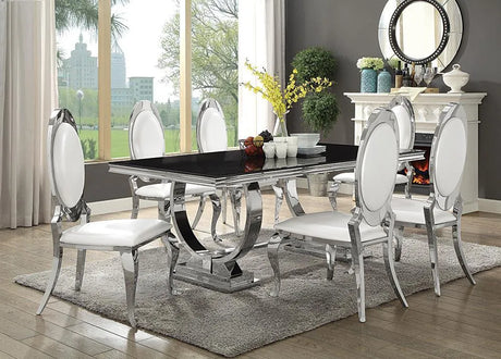 Antoine Chrome 5-Piece Rectangular Dining Set by Coaster at Eve Furniture