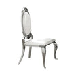 Antoine Cream/Chrome Oval Back Side Chairs, Set of 2 by Coaster at Eve Furniture