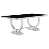 Antoine Creamy White/Chrome 7-Piece Rectangular Dining Set by Coaster at Eve Furniture