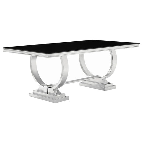 Antoine Creamy White/Chrome 7-Piece Rectangular Dining Set by Coaster at Eve Furniture
