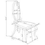 Antoine Creamy White/Chrome 7-Piece Rectangular Dining Set by Coaster at Eve Furniture