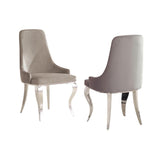 Antoine Upholstered Demi Arm Dining Chairs, Set of 2