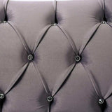 Antoinette Gray Velvet Stationary Sofa & Loveseat by Furniture of America at Eve Furniture