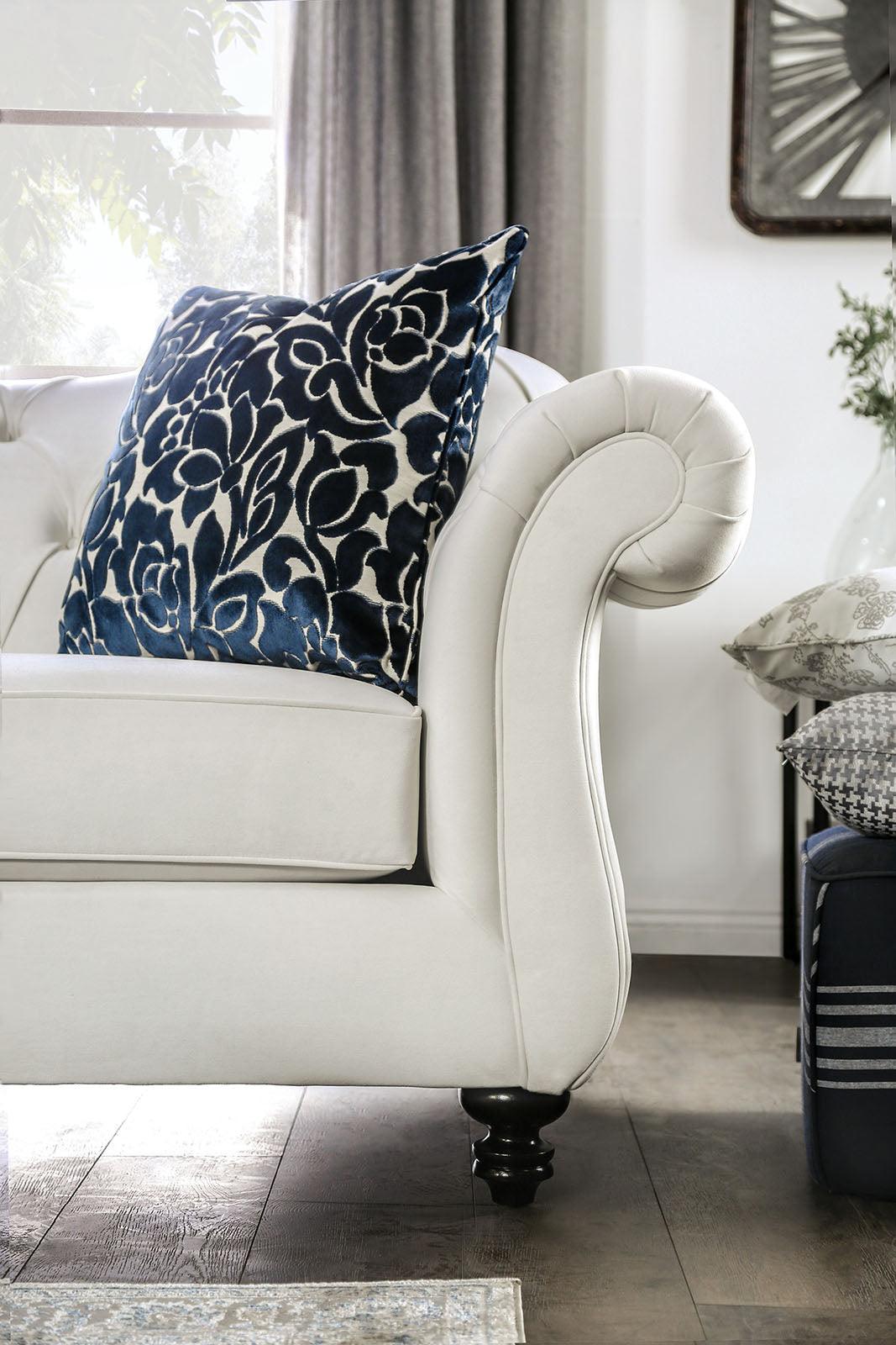 Antoinette White Sofa by Furniture of America at Eve Furniture
