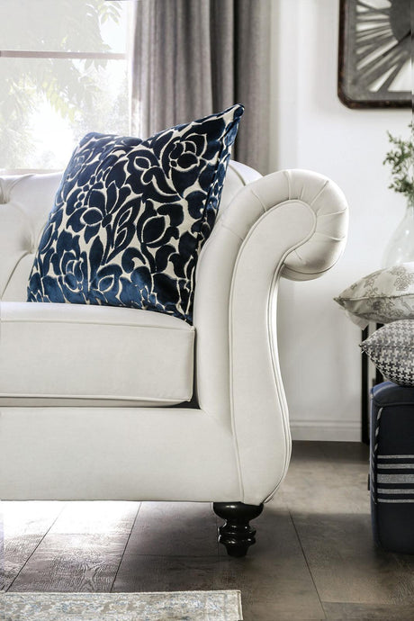 Antoinette White Sofa by Furniture of America at Eve Furniture