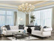Antoinette White Velvet Stationary Sofa & Loveseat by Furniture of America at Eve Furniture