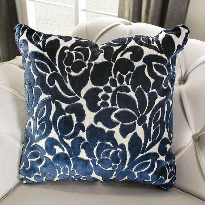 Antoinette White Velvet Stationary Sofa & Loveseat by Furniture of America at Eve Furniture