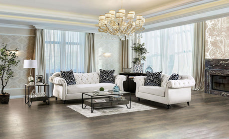 Antoinette White Loveseat by Furniture of America at Eve Furniture