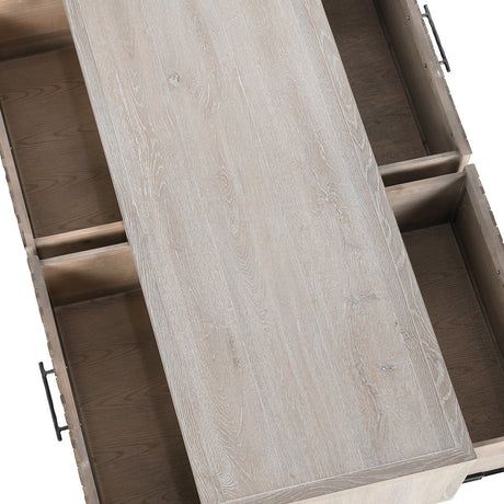Anton 4 Door Coffee Table - Beige/Natural by Classic Home at Eve Furniture