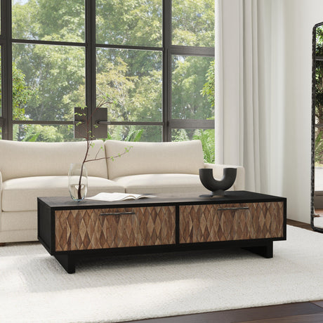 Anton Beige/Natural 4 Door Coffee Table by Classic Home at Eve Furniture