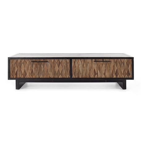 Anton Beige/Natural 4 Door Coffee Table by Classic Home at Eve Furniture