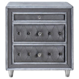 Antonella 3-drawer Upholstered Nightstand Grey