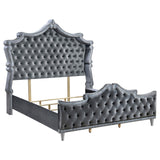 Antonella Grey 5-Piece Upholstered Tufted Eastern King Bedroom Set