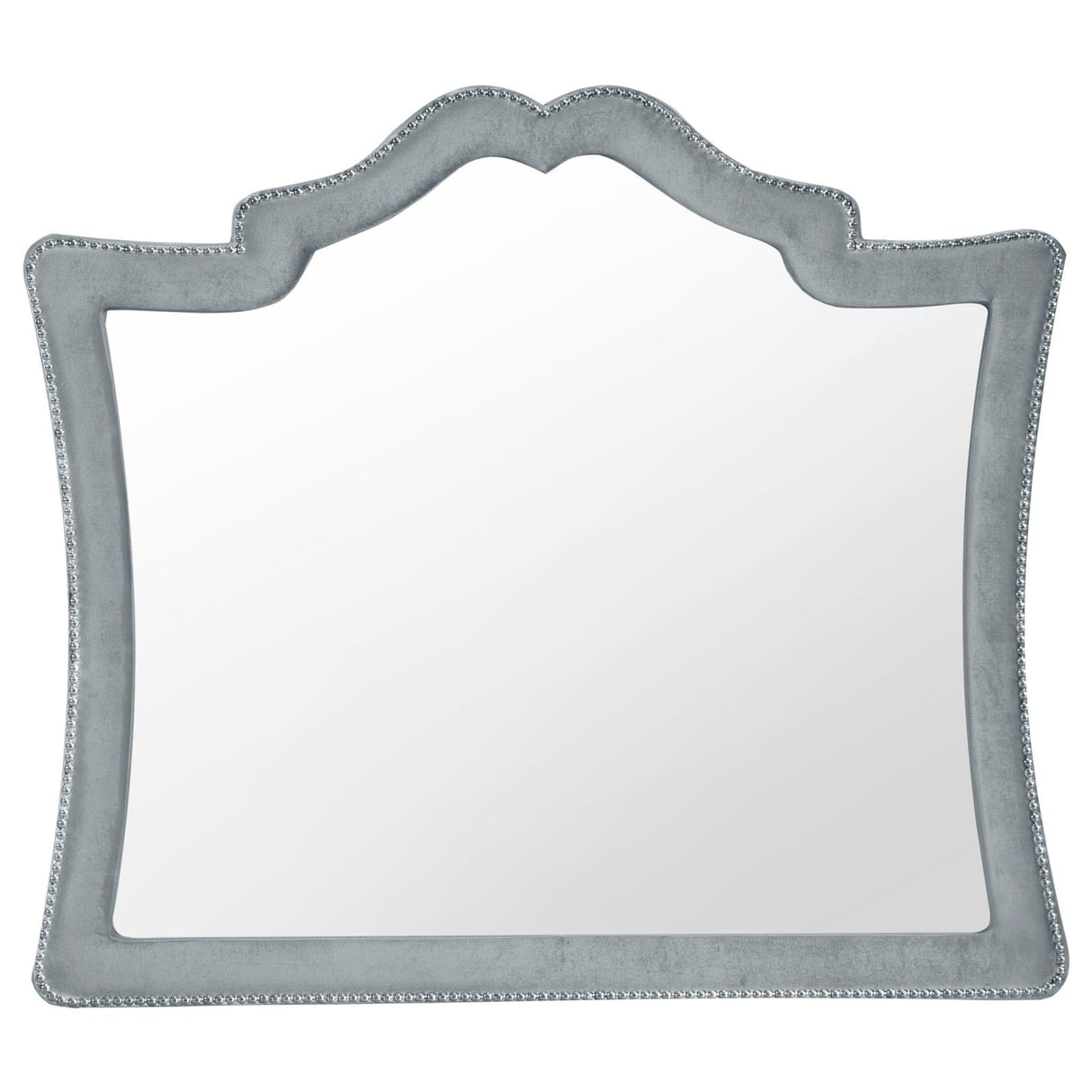 Antonella Dresser Mirror with Nailhead Trim Camel