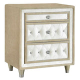 Antonella Ivory/Camel 4-Piece Upholstered Tufted Queen Bedroom Set by Coaster at Eve Furniture