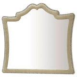 Antonella Ivory/Camel 5-Piece Upholstered Tufted Eastern King Bedroom Set by Coaster at Eve Furniture