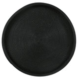 Antonio Black Round Rattan Tray Top Accent Table