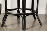 Antonio Black Round Rattan Tray Top Accent Table