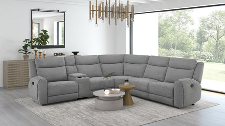 Antonius Gray Motion Manual Reclining Sectional by Furniture of America at Eve Furniture