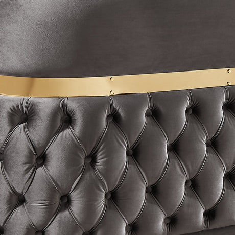 Antravian Gray/Beige Loveseat by Homey Design at Eve Furniture