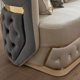 Antravian Gray/Beige Loveseat by Homey Design at Eve Furniture