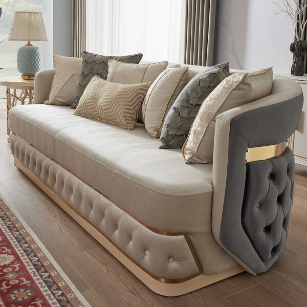 Antravian Gray/Beige Sofa by Homey Design at Eve Furniture