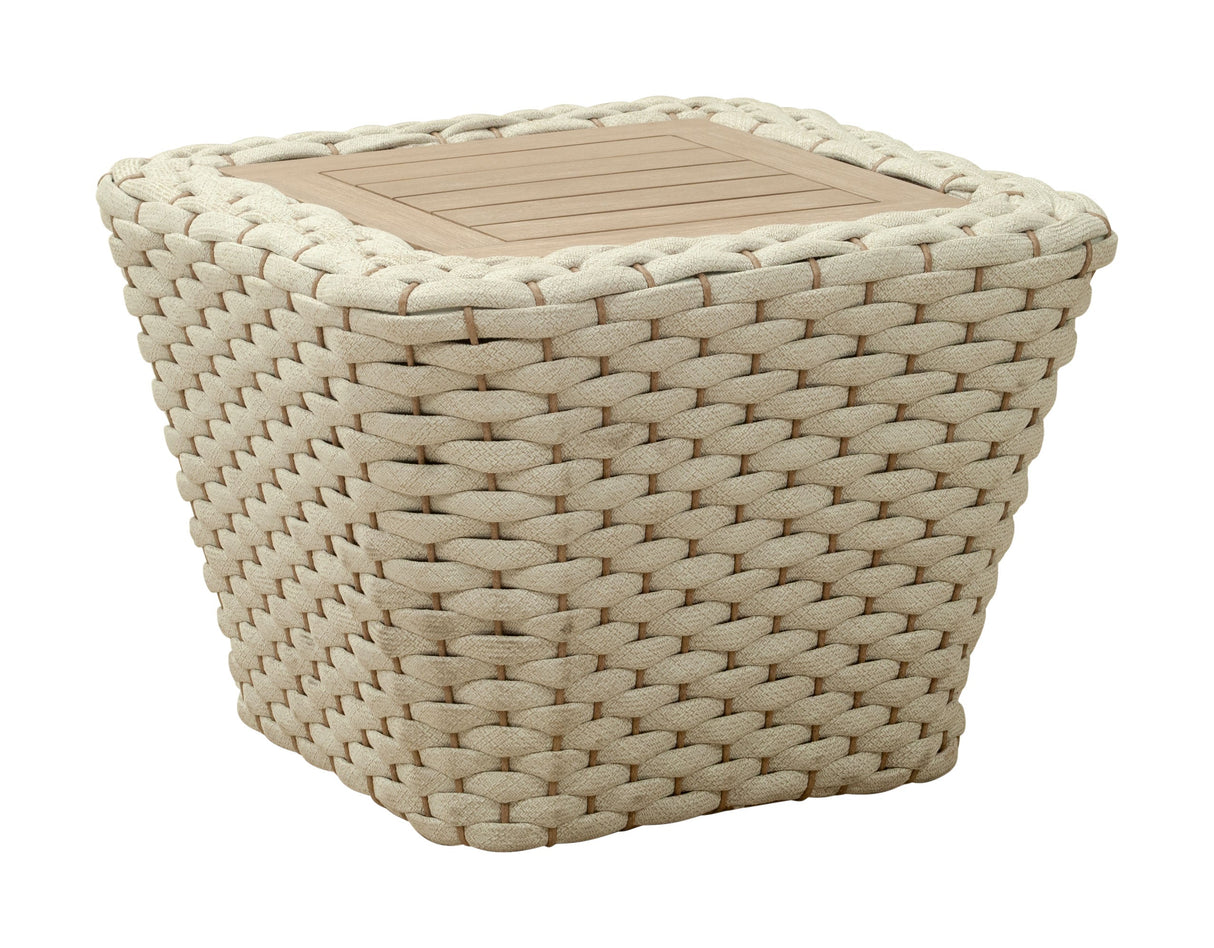 Antul White & Natural Outdoor Coffee Table by Zuomod at Eve Furniture