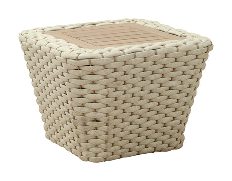 Antul White & Natural Outdoor Coffee Table by Zuomod at Eve Furniture