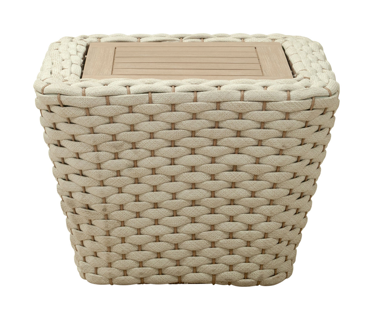 Antul White & Natural Outdoor Coffee Table by Zuomod at Eve Furniture