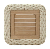 Antul White & Natural Outdoor Coffee Table by Zuomod at Eve Furniture